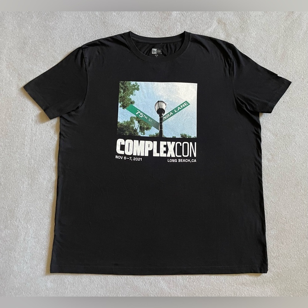 New Era x ComplexCon NBA Lane T-Shirt 2XL Black Rare Streetwear